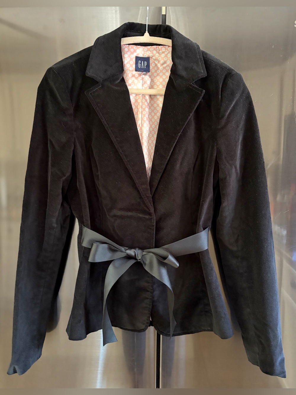 Vintage Y2K GAP Velvet Tie-Waist Blazer 6 Whimsigoth Holiday Dark Academia EUC